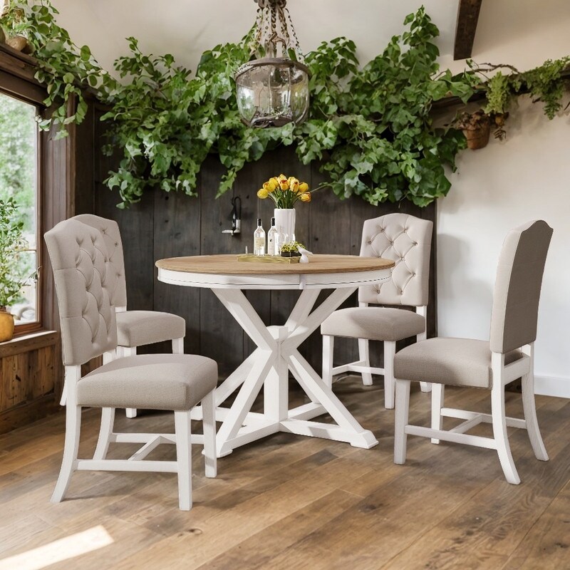 Off white best sale dining room table
